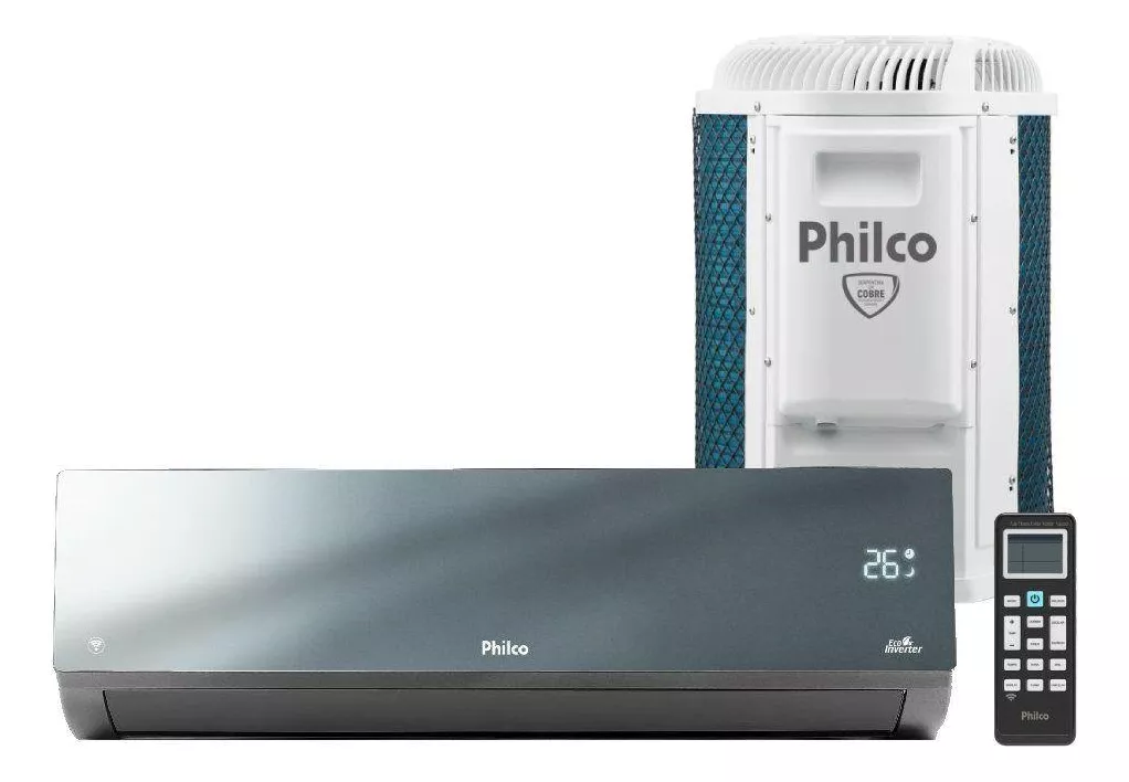 Ar Split Inverter Philco Espelhado 9000 BTUs Quente e Frio: Potência, Eficiência e Estilo - Ki Promo