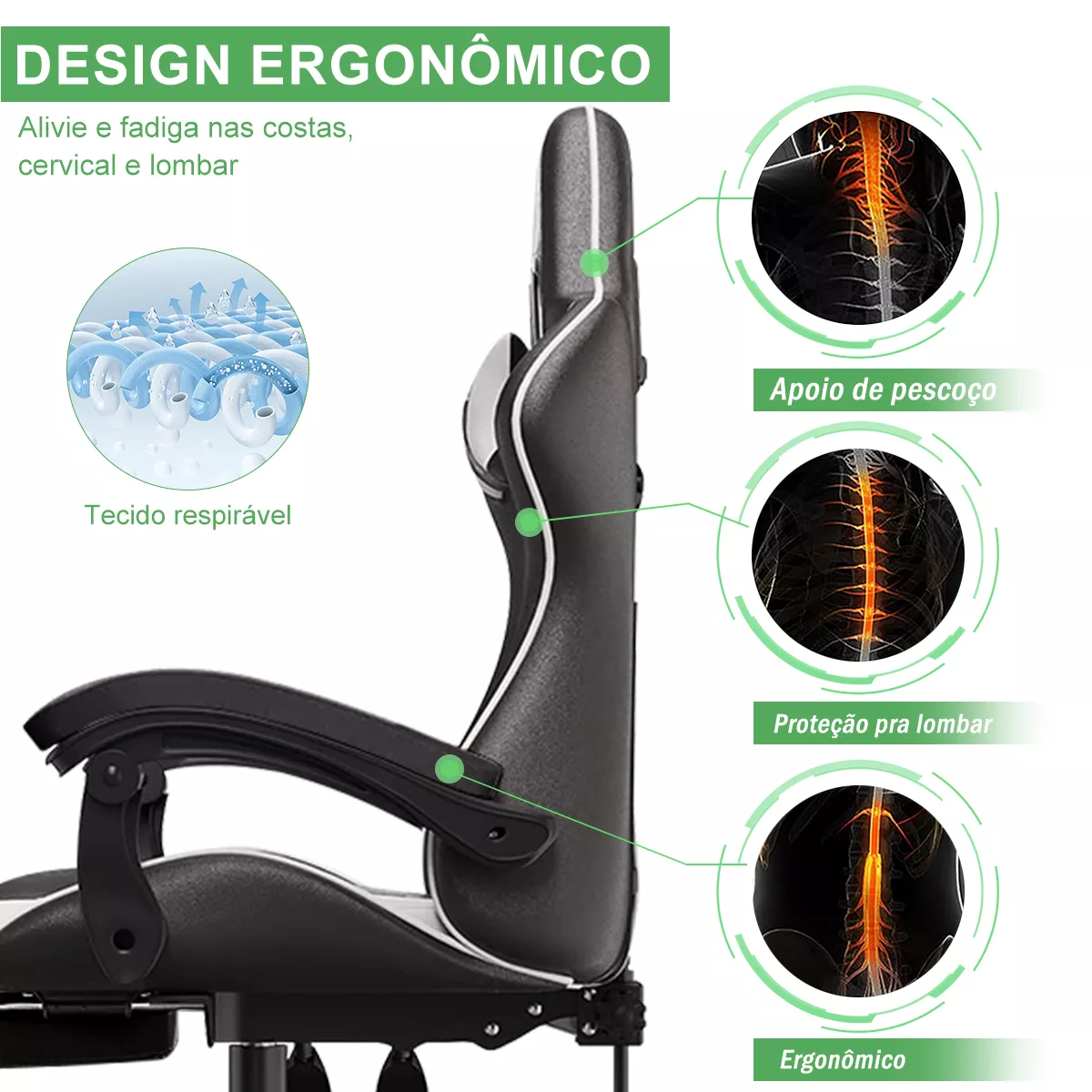 Cadeira Gamer Ergonômica Python Fly: Ideal para Gamers e Profissionais no Ki Promo