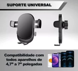 Descubra o suporte automotivo universal multifuncional: ideal para painel, retrovisor, mesa ou cozinha. Segurança, praticidade e compatibilidade total no Ki Promo Vip!